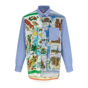 꼼데가르송 코튼 팝린 슬리브 어시메트릭 헴 셔츠 FPB061W25 1