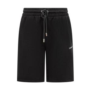 오프화이트 숏팬츠 OMCI013F25FLE007 1001 BLACK WHITE