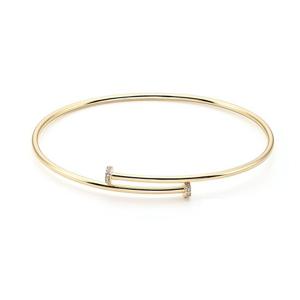 [GB] 페기 크로스 14K GOLD 텐션 뱅글 팔찌 (M) LWB25047G