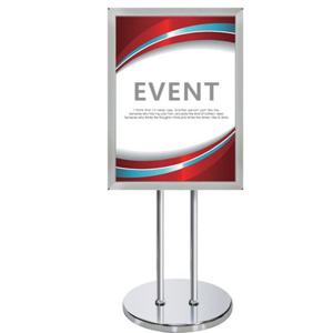 포스터 개폐식 스탠드(OPS-1100CP) A2 크롬 스탠드간판 무지간판 철간판 입구간판 안내표지판 작은간판 입간판 철제간판 간판 미니간판