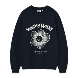 [와키윌리]와키윌리 빅릴리 그래픽 맨투맨 네이비 WA2503CR19NA