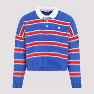 셀린느 스트라이프 크롭 폴로 셔츠 RY0FQ0ZQJ GBT8