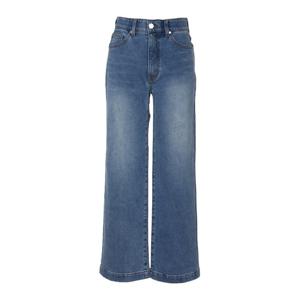 [뱅뱅]여성 속밴드 기모 크롭 와이드 스판 청바지 NQL663