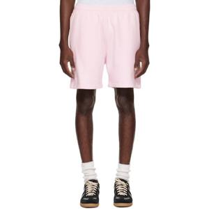 25 FW 아크네 남성 핑크 플리스 쇼츠 252129M193012