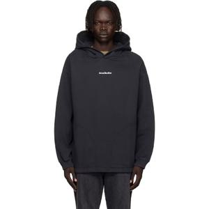 25 FW 아크네 남성 블랙 스탬프 후드티 252129M204001