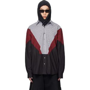 25 FW 베트멍 남성 블랙   레드 트랙수트 셔츠 252669M192008