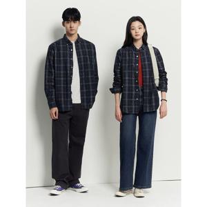[빈폴멘] 남녀공용 코듀로이 체크 셔츠  네이비 (BC5964C31R)
