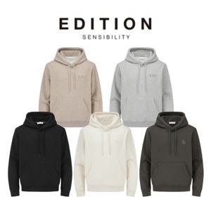 [에디션앤드지]25 FW 남자후드티 기모 세미오버핏 에센셜 후드 맨투맨 5종 1택 NEG5TH1101 DR