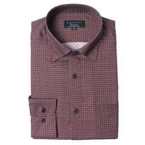 [카운테스마라(셔츠)]부드러운 면레이온혼방  패턴남방일반셔츠CDCV3C2113I0-LK