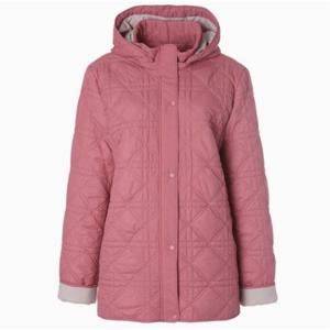 [벨리시앙]스퀘어패턴 배색포인트패딩 JP4431