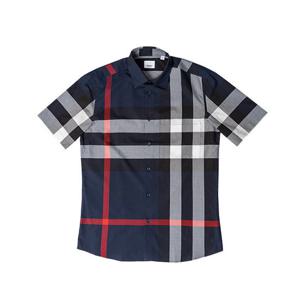 (명품) 버버리 체크 코튼 남성 반팔 셔츠 807959