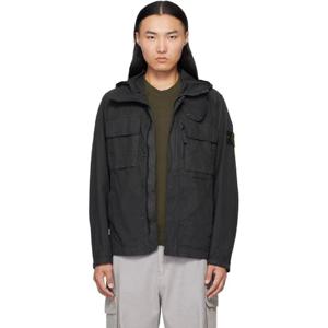 스톤아일랜드 재킷 그레이 Q100012 캔버스 위브 코튼 재킷 252828M178003