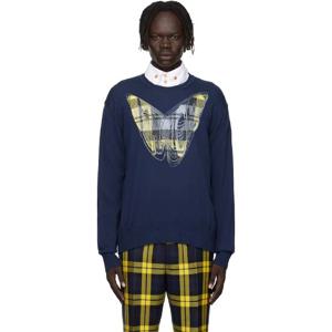 비비안웨스트우드 티셔츠 네이비 카오스 스웨터 252314M201001