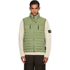스톤아일랜드 패딩 그린 G100004 심리스 터널 나일론 TC 다운 베스트 252828M178008