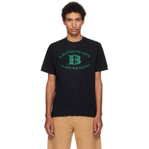 BAPE 티셔츠 블랙 머니 B 로고 티셔츠 251546M213105