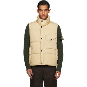 스톤아일랜드 패딩 베이지 G100003 크링클랩스 NY 다운 베스트 252828M178012