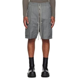 릭오웬스 반바지 그레이 콘코르디안 카고벨라 카고 쇼츠 252232M193020