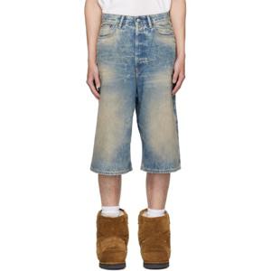 아크네 반바지 블루 루즈 핏 데님 쇼츠 252129M193011