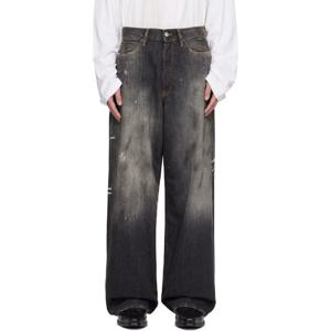 아크네 청바지 블랙 루즈 핏 1981 데님 진 252129M186028