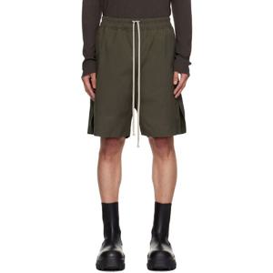 릭오웬스 반바지 카키 콘코르디안 박서 쇼츠 252232M193052