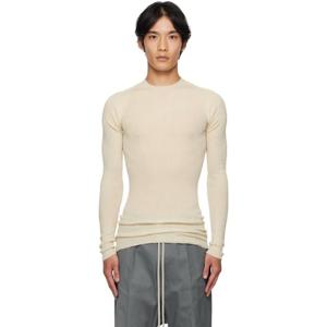 릭오웬스 티셔츠 오프 화이트 콘코르디안 골지 라운드넥 스웨터 252232M201010