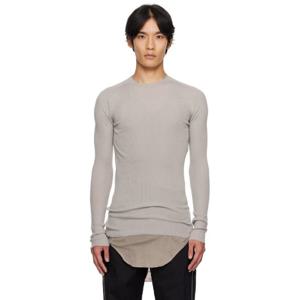 릭오웬스 티셔츠 오프 화이트 콘코르디안 골지 라운드넥 스웨터 252232M201013