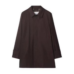 버버리 개버딘 체크 칼라 코트 8116913