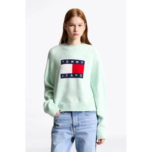 타미데님 여성 멜란지 플래그 립 스웨터 T32F7KTO40TWT1