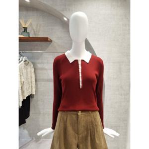 [페이지플린]카라넥 배색 골지 긴팔 니트 F5CKN500