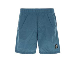 STONE ISLAND Air force blue nylon swimming shorts B10000443 V002B