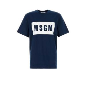 MSGM Navy blue cotton t shirt 3640MM520247002 89