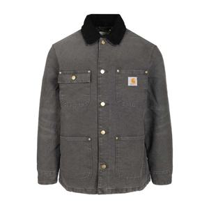 칼하트윕 헤비 코튼 캔버스 벨벳 칼라 초어 코트 I035613 3CL4O