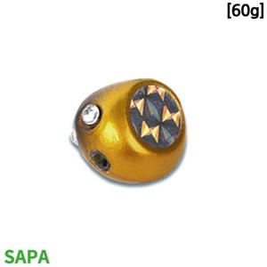 싸파 유동식 타이라바 헤드 60g 골드 2개입 참돔낚씨 바다낚시 루어 참돔 선상낚시