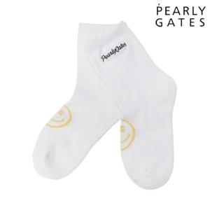 파리게이츠 (521E7SC052) 여성 스마일 로고 자수 장목 양말