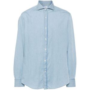 브루넬로 쿠치넬리 긴팔 셔츠 MR6831718C008 Light blue