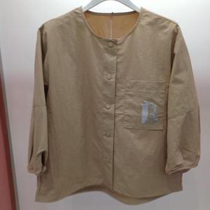 Latium HC06 짧고 구김없는 가을간절기 품편한 라운드 7부 홑겹 점퍼 T2553jp04