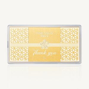 수앤진골드 매화 연하장 수표 골드바 24K 순금 1g