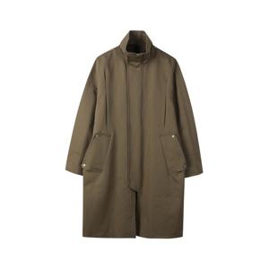 [커스텀멜로우]베이지 밴드 칼라 트렌치 코트 CWCAA24003BEX