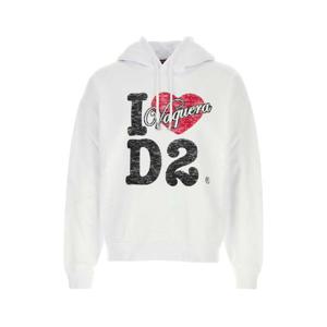 DSQUARED White cotton sweatshirt S71GU0747S25516 100