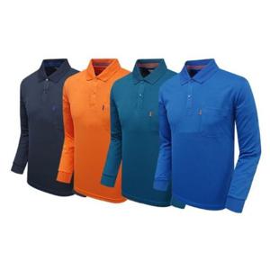 스판티셔츠 카라티셔츠 와플 공용 옷 기능성 무지 운동복 긴팔카라티