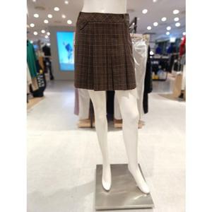 [파리게이츠] 25FW겨울 여성 체크 패턴 플리츠 스커트 (521E4PC302BR)