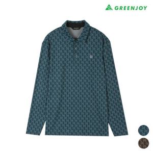 [그린조이]남성 체인 프린트 PK 긴팔 티셔츠  GF25KY52M1
