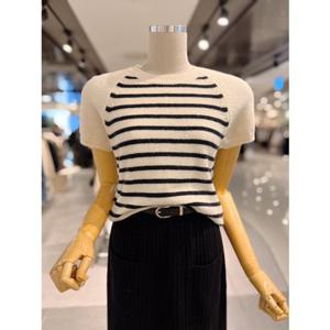 ab.fz 스트라이프 베이직 반팔 니트 (ABXZ4QW36J) US
