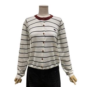 [에이지도르]배색 라운드 단가라 가디건(ALFIAUC216)