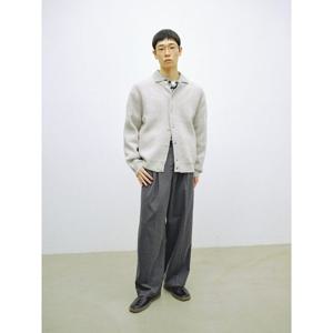 (215921BY33) [에잇세컨즈] 투 턱 스트라이프 슬랙스  그레이