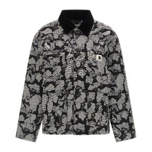 칼하트윕 플로럴 자카드 벨벳 칼라 초어 코트 I035315 3CIXX