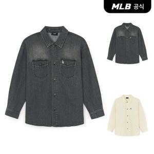 [MLB] 바시티 로고 데님 워크셔츠 (2 COLOR)