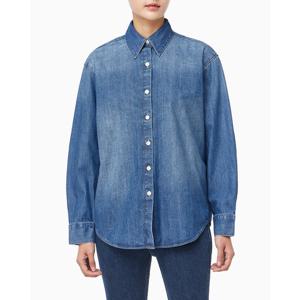 CK진  여성 오버사이즈 인디고 셔츠(47D758G)