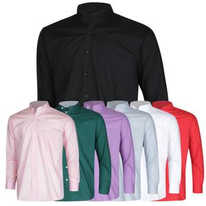 [파파브로] 국내제작 헨리넥 카라 배색컬러 셔츠 DE-SHAH-2009-7COL