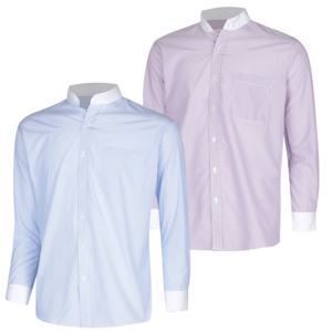 [파파브로] 국내제작 헨리넥 카라 배색컬러 셔츠 DE-SHAH-3369,70